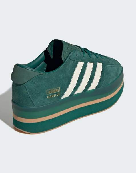 adidas Originals - Gazelle - Sneakers verdi con suola rialzata - view 1