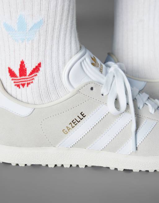 adidas Originals - Gazelle Spikeless - Chaussures de golf - Aluminium et blanc, 2 de 4