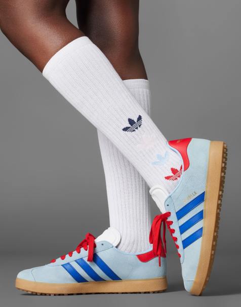 adidas Originals Gazelle spikeless golf shoes in clear sky - view 1