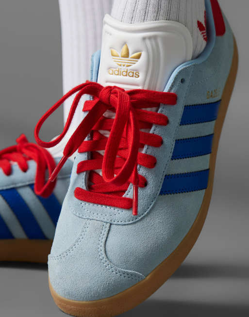 adidas Originals Gazelle spikeless golf shoes in clear sky | ASOS