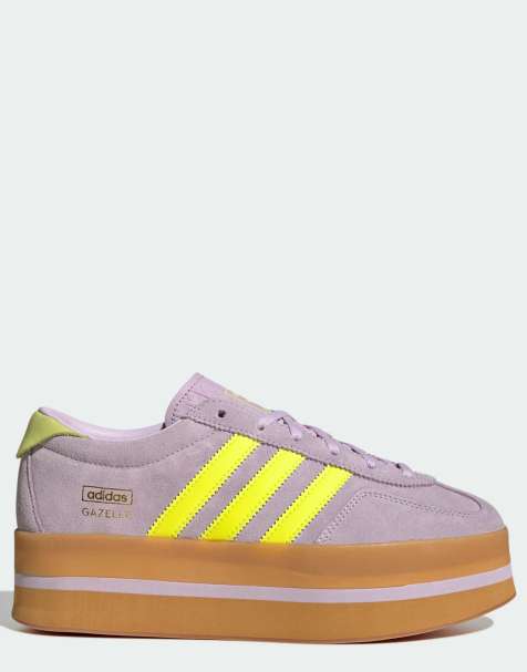 adidas Originals - Gazelle Stack - Baskets à plateforme - Lavande et jaune - view 1