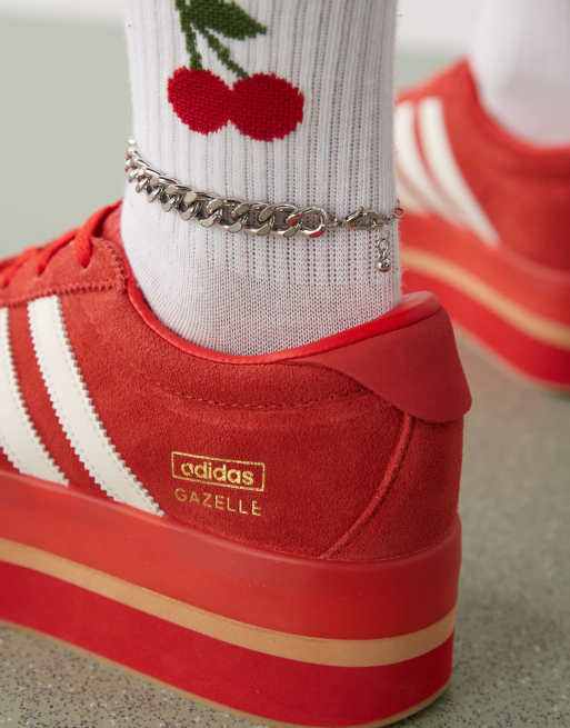adidas Originals – Gazelle Stack – Sneaker in Rot und Weiß, 4 von 5