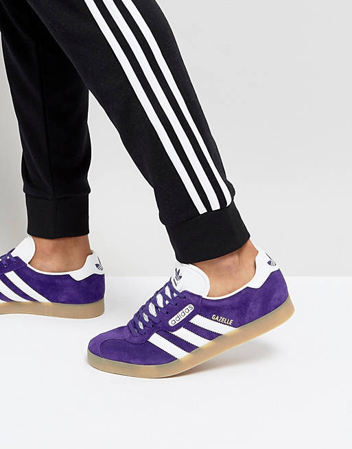 لغة الدنمارك adidas Originals Gazelle Super Sneakers In Purple BY9780 لغة الدنمارك
