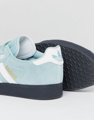 light blue adidas gazelle trainers