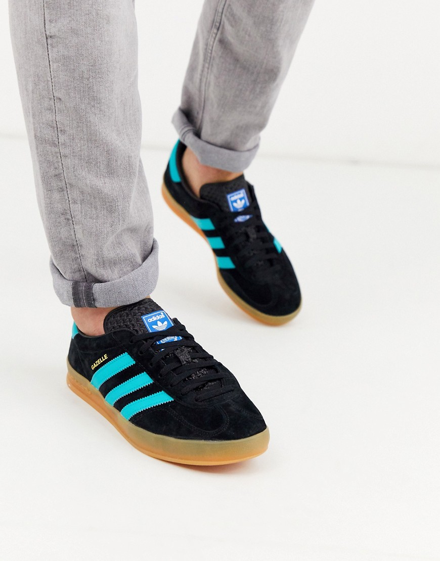 Adidas Originals – Gazelle – Svarta sneakers med gummisula