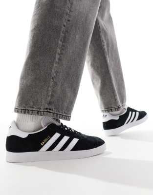 adidas Originals Gazelle trainers in black with white detail