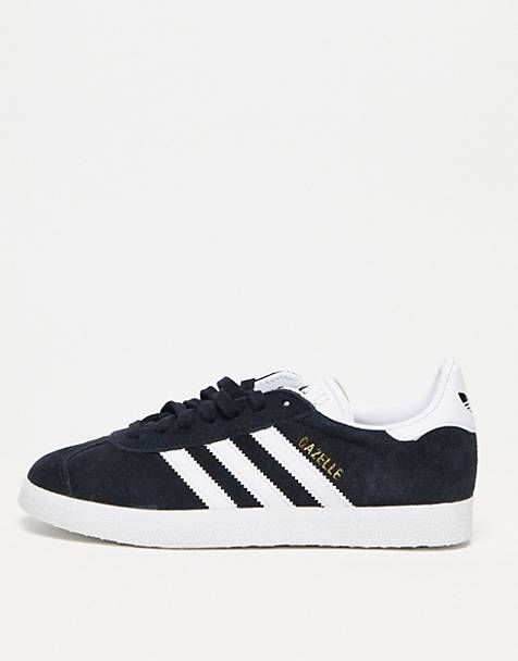 adidas Originals Gazelle trainers in black with white detail