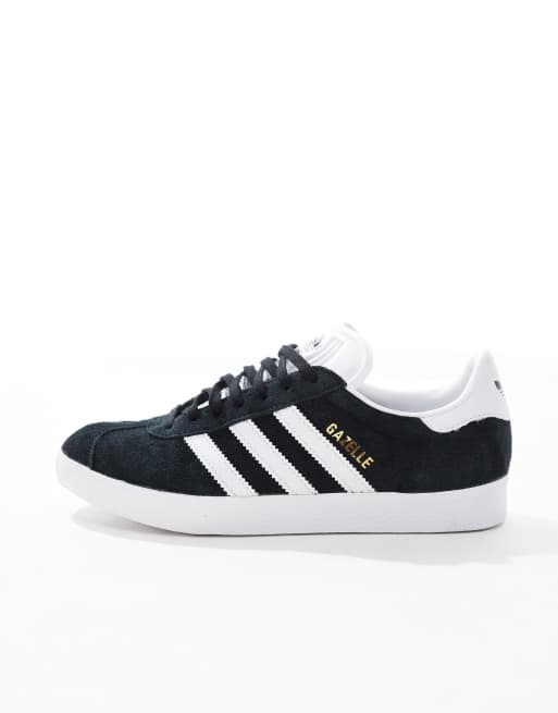 adidas Originals Gazelle trainers in black with white detail