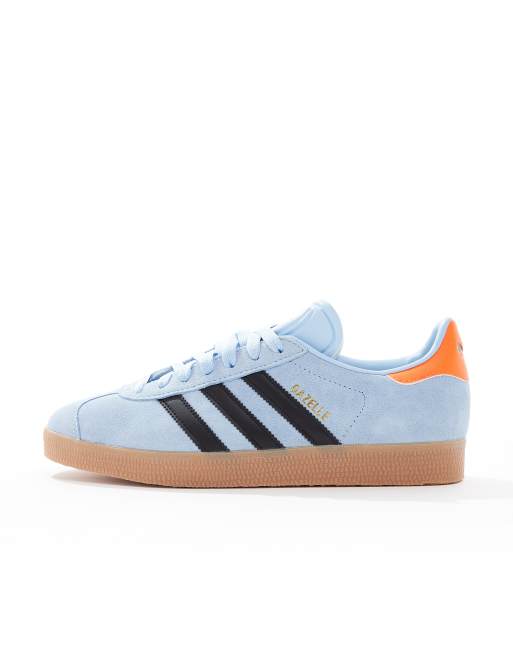 adidas Originals Gazelle trainers in blue and indigo with gum sole ASOS