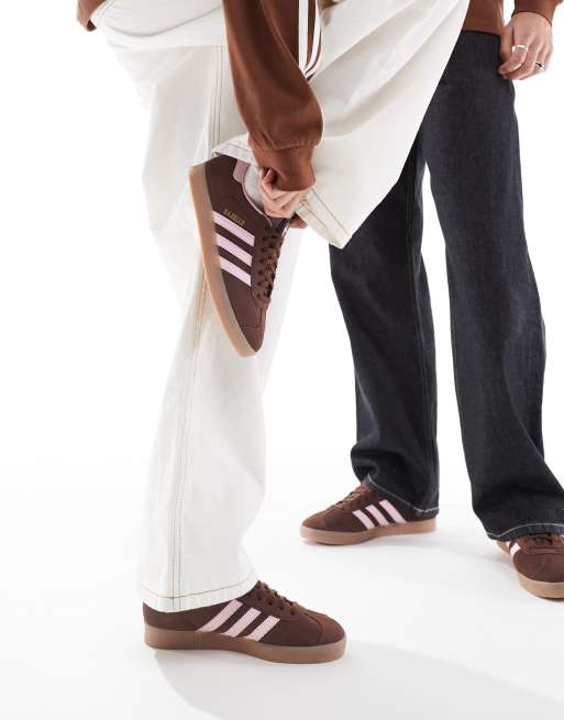 adidas Originals Gazelle trainers in brown and light pink ASOS
