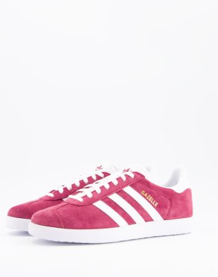 adidas Originals Gazelle trainers in burgundy - RED