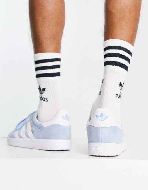 Adidas gazelle on sale mens light blue