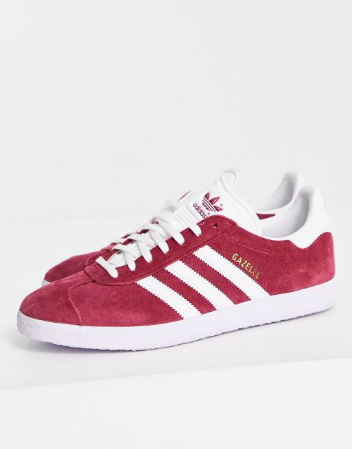 Womens adidas hotsell gazelle trainers burgundy