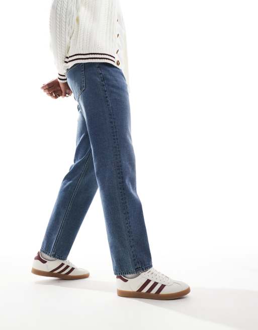 Adidas jeans burgundy deals