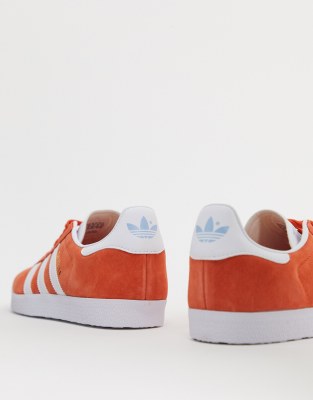 orange adidas gazelle trainers