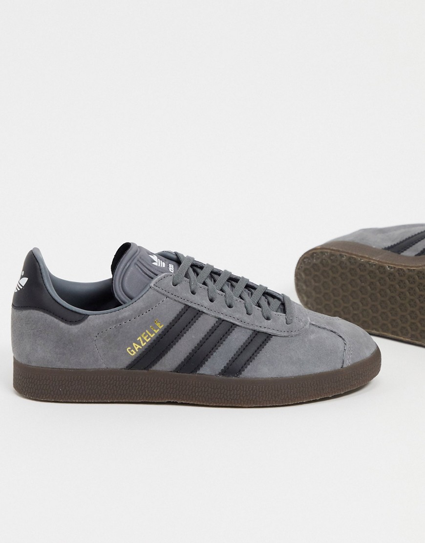 Adidas Originals Gazelle trainers in grey suede