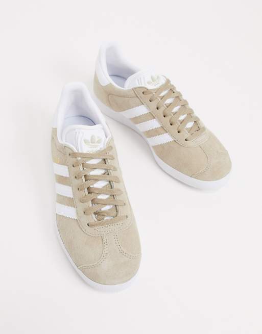 Adidas originals mens gazelle trainers cardboard/trace khaki/off white sale