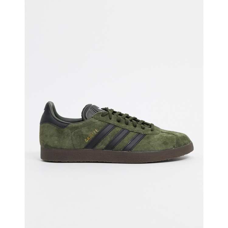 adidas Originals Gazelle trainers in khaki suede