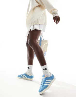 adidas Originals Gazelle trainers in light blue