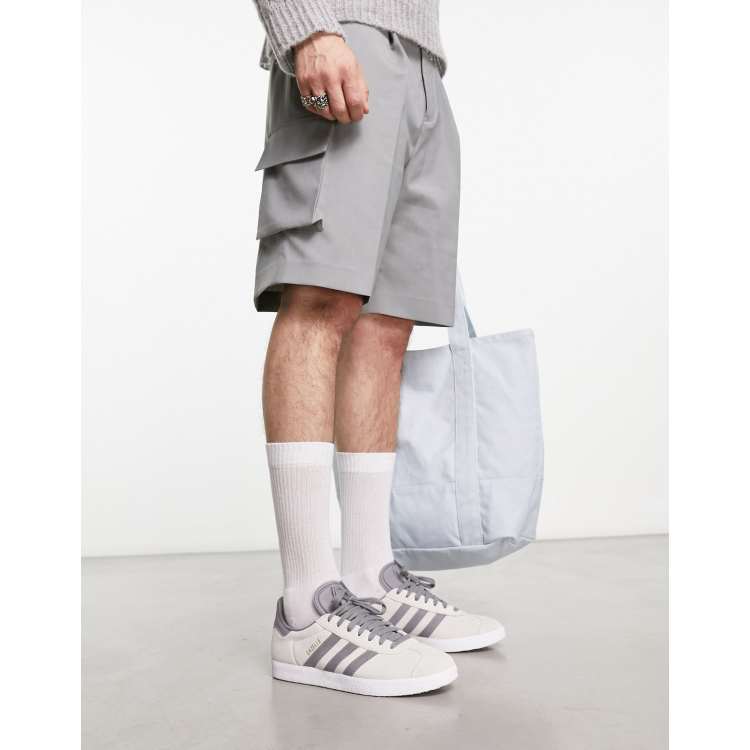 Adidas gazelle grey clearance one / ftwr white