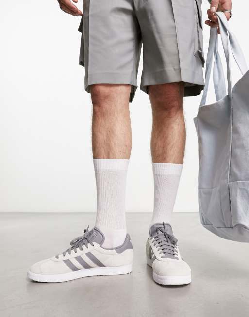 Adidas originals gazelle shop in pale grey