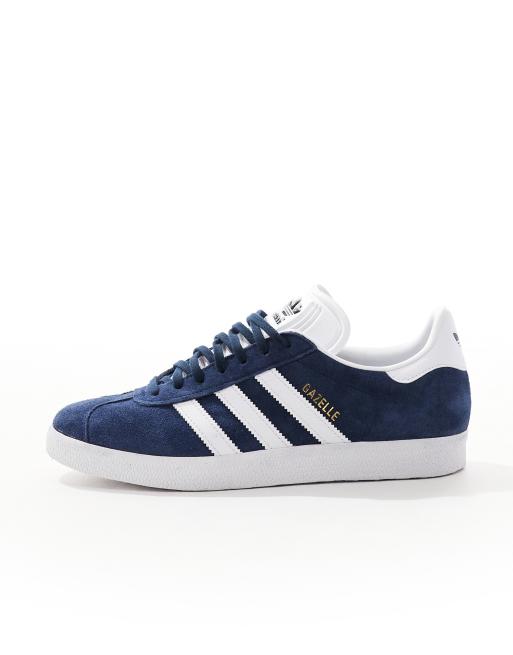 Adidas navy & white cheap gazelle trainers