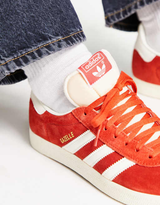 Orange adidas gazelle on sale womens