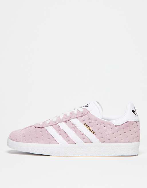 Womens pink sale adidas gazelle trainers