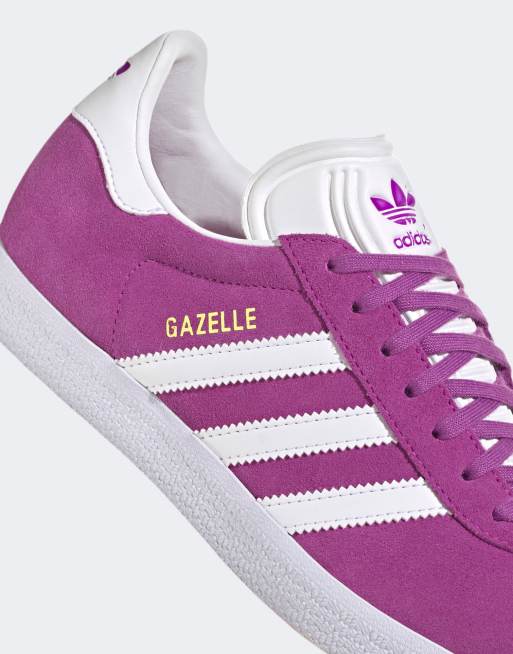 Men's purple cheap adidas gazelle trainers