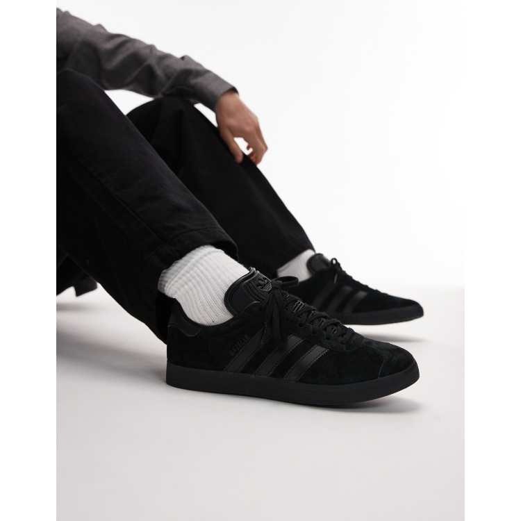 Shop adidas originals gazelle all black trainers Factory Sale