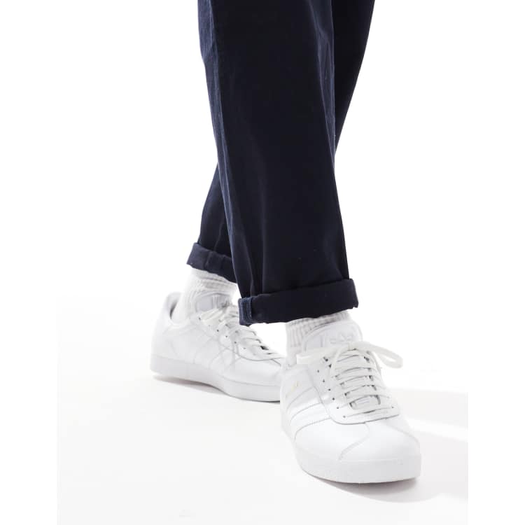 adidas Originals Gazelle trainers in triple white ASOS