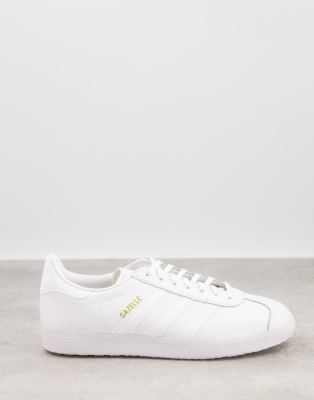 adidas originals grey and white gazelle trainers