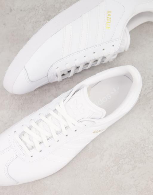 Adidas originals shop gazelle white leather