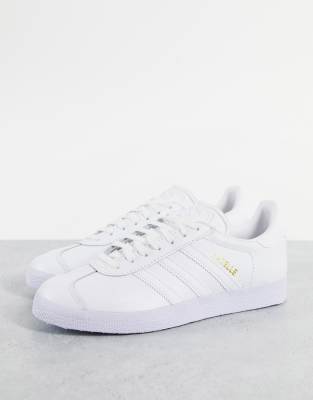 adidas Originals Gazelle trainers in triple white | ASOS