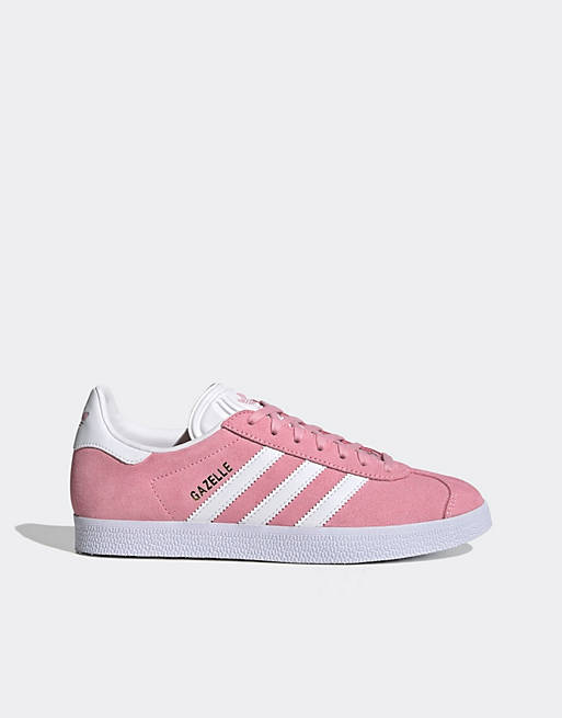 adidas Originals Gazelle trainers in white and pink | ASOS