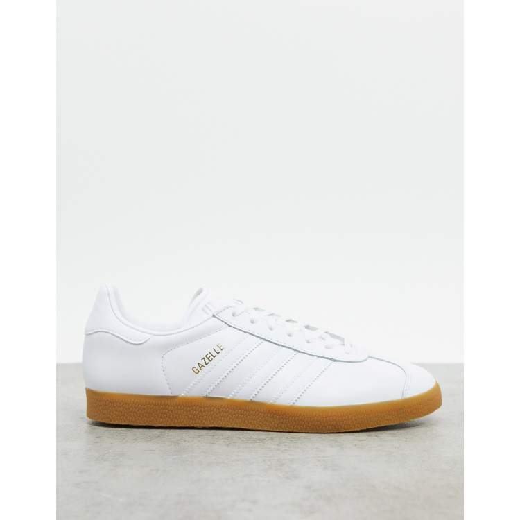 Womens white hot sale leather gazelles