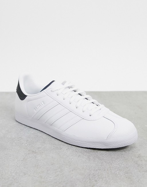 adidas Originals Gazelle trainers in white leather