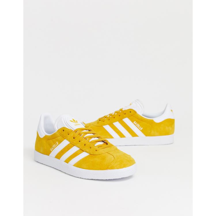 adidas originals Gazelle trainers in yellow