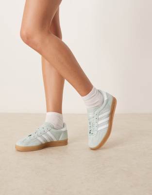 adidas Originals – Gazelle – Turkos och vita inneskor - view 1