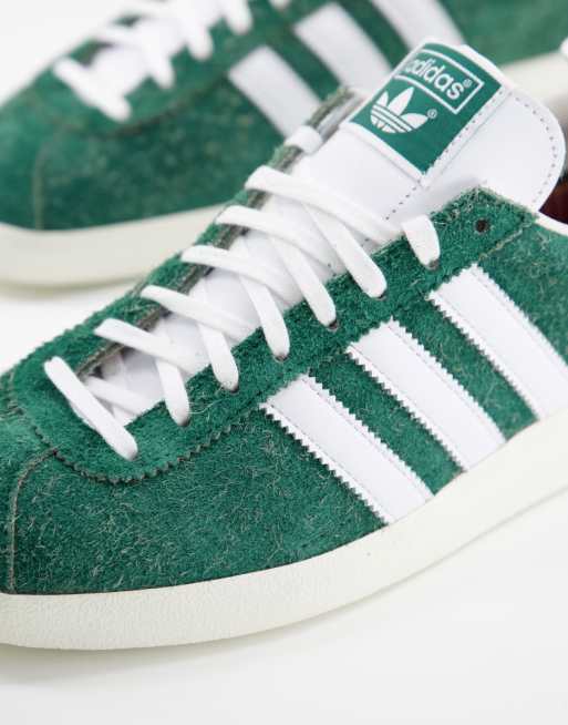 Adidas originals gazelle vintage green and white trainers cheap