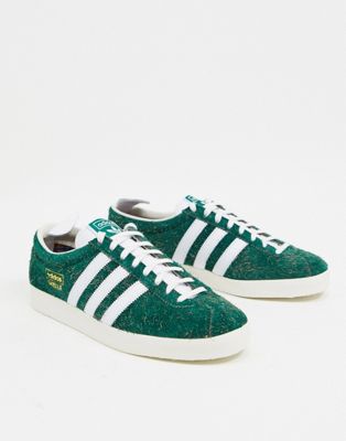 green suede adidas trainers