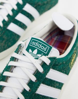 adidas originals gazelle vintage green and white trainers