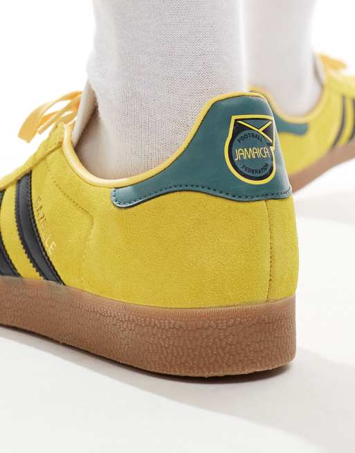 adidas Originals Gazelle x Jamaica trainers in yellow and black ASOS