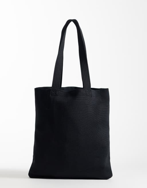 adidas Originals gehäkelte Tote-Bag in Schwarz, 4 von 4