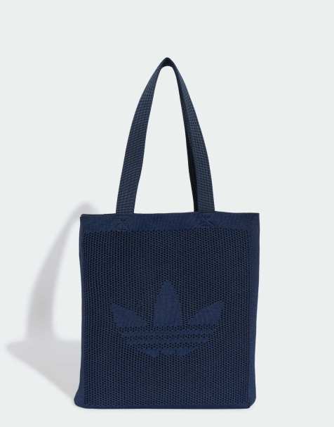 adidas Originals – Gehäkelte Tragetasche in Night Indigo - view 1