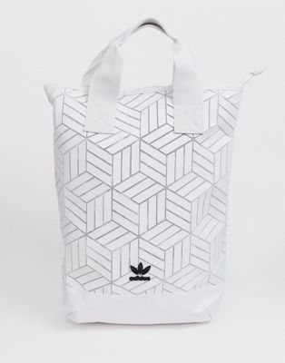 adidas white 3d roll top backpack