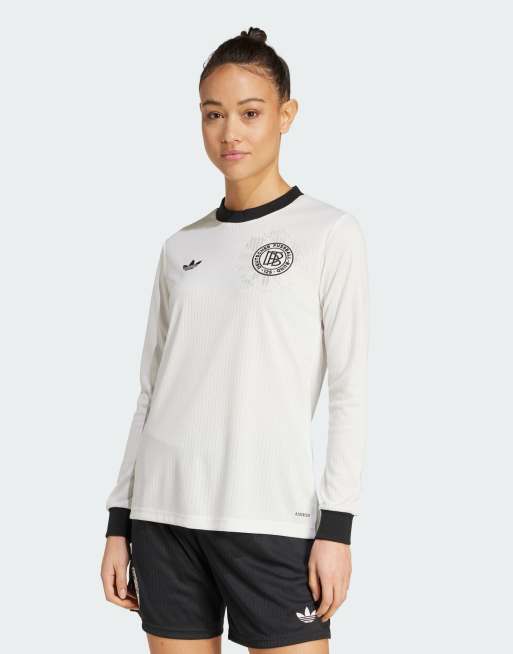adidas Originals - Germany Anniversary - Hvid og sort langærmet fodboldtrøje