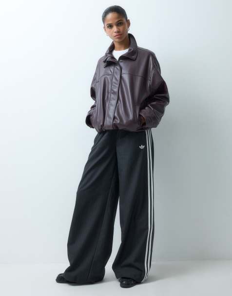adidas Originals geruite trainingsbroek in zwart - view 1