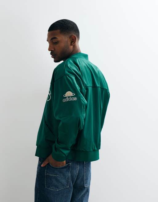 adidas Originals gewebte Varsity-Jacke in Grün, 3 von 5