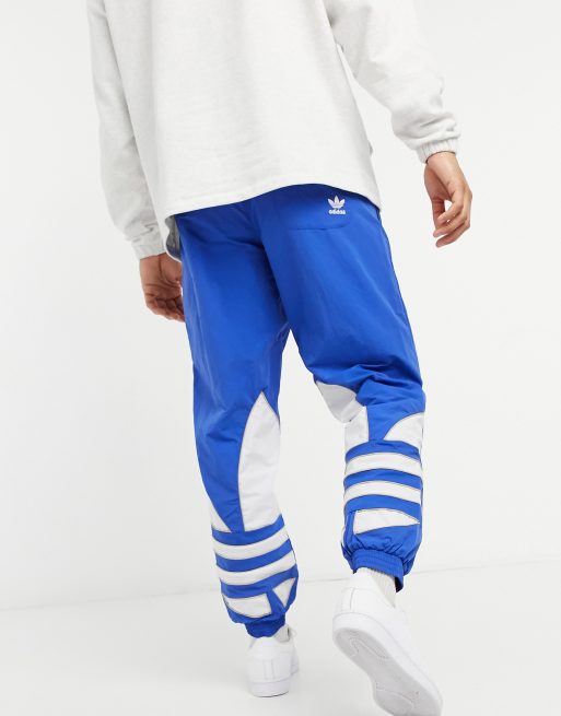 adidas Originals - Geweven joggingbroek met groot Trefoil-logo in blauw